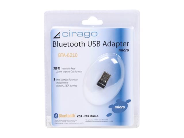 Cirago BTA-6210 Micro Bluetooth Dongle supporta Bluetooth 2.1 USB 2.0 