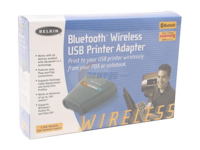 Belkin F8T031 Bluetooth Wireless USB Printer Adapter 