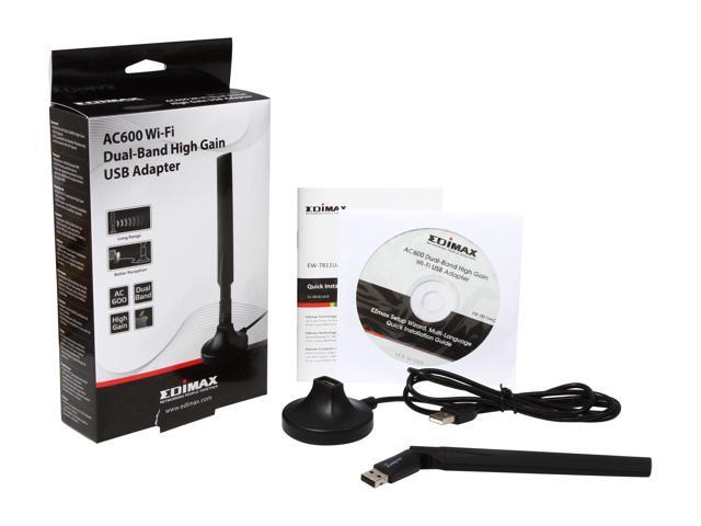 Edimax EW-7811UAC AC600 Wireless Dual-Band Gain USB Adapter with Fixed Antenna Retail