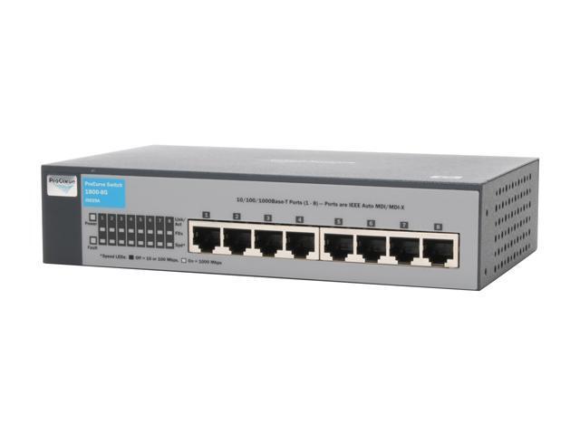 Switch HP Procurve 1400-8G J9077A - 8 Ports Gigabit Ethernet, 1 Gbps, Occasion