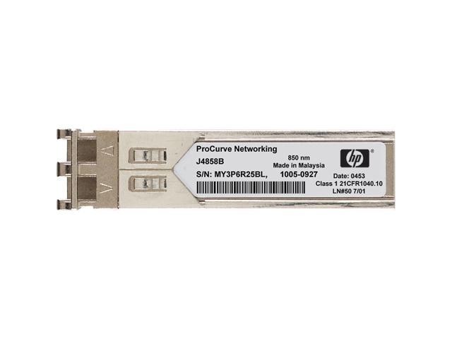 HPE J4858C ProCurve Gigabit-SX-LC Mini-GBIC 1 Gbps 1x LC 1000Base-SX port(IEEE 802.3z Type 1000Base-SX) Duplex: full  only
