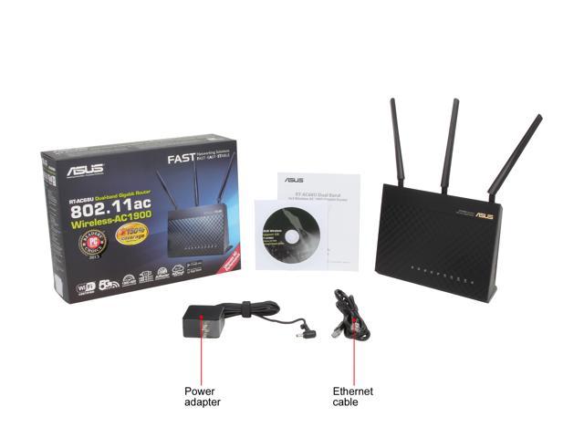 ASUS RT-AC68U Wireless-AC1900 Dual Band Gigabit Router - Newegg.com