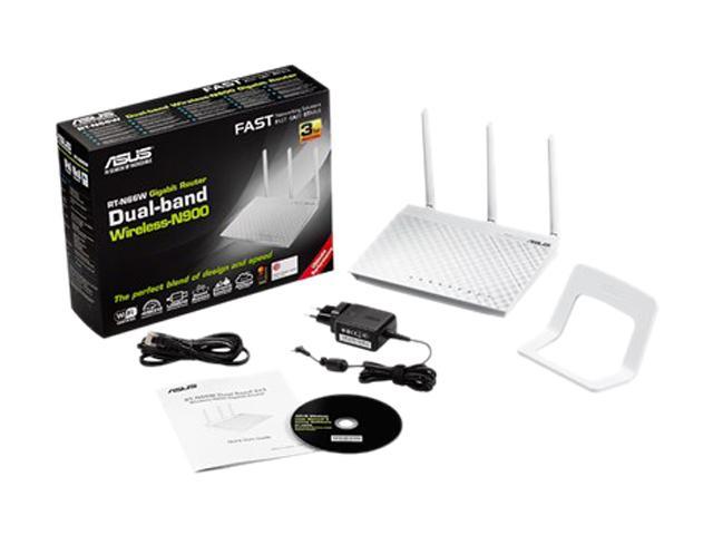 White Version ASUS RT-N66W Dual-Band Wireless-N900 Gigabit Router