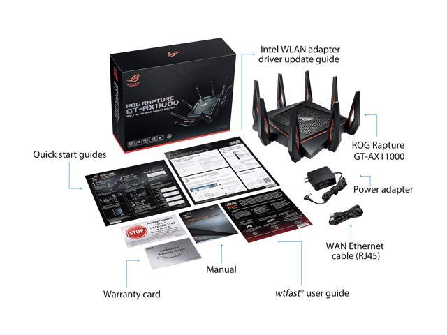 ASUS ROG Rapture GT-AX11000 Tri-band Router, Mesh Wi-Fi System 