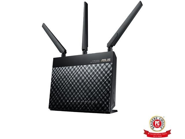 Asus AC1900 Dual Band Gigabit WiFi Router with MU-Mimo, Aimesh for Mesh WIFI System, Aiprotection Network Security Powered by Trend Micro, Adaptive Qos and Parental Control (RT-AC1900P)
