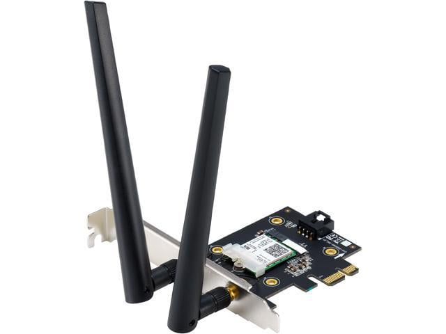 ASUS PCE-AX3000 WiFi 6 (802.11ax) Adapter with 2 External Antennas. Supporting 160MHz for Total Data Rate up to 3000Mbps, Bluetooth 5.0, WPA3 Network Security, OFDMA and MU-MIMO