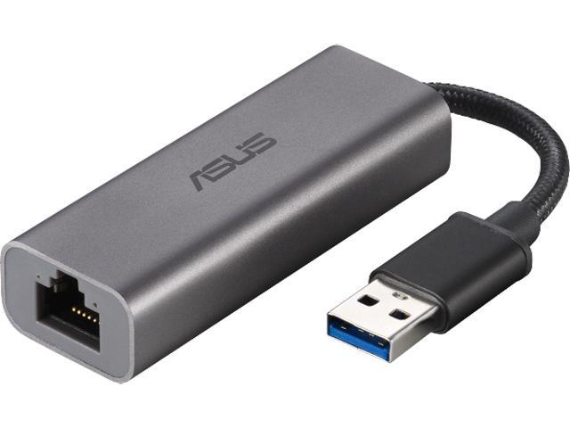 ASUS USB-C2500 2.5G Ethernet USB Adapter Supports Wired Network Connection Mac OS, Linux, Windows, Backward Compatible on 1G/100Mbps, Ideal for Gaming
