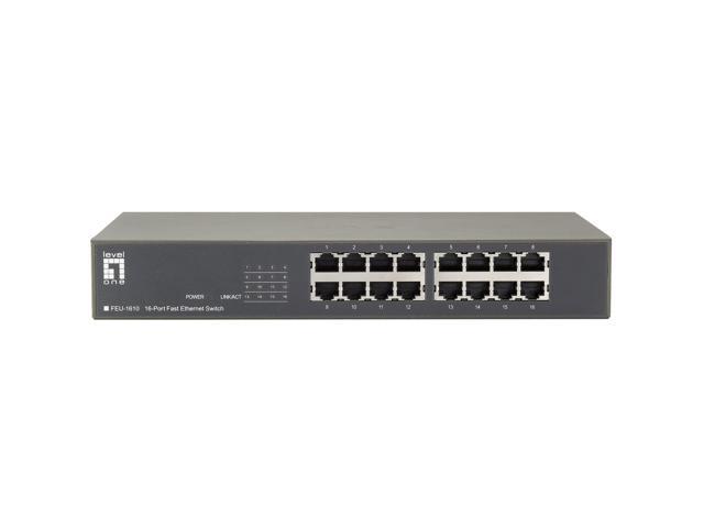 LevelOne FEU-1610 16-Port 10/100 Fast Ethernet Desktop Switch