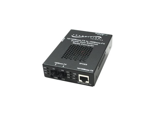 Transition Networks Fast Ethernet Media Converter with PoE
