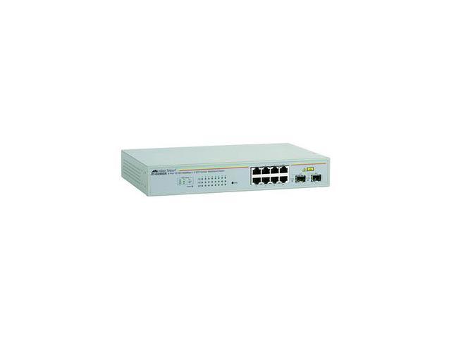 Allied Telesis  AT-GS950/8-10  10/100/1000Mbps + 1000Mbps  Ethernet Switch 8 x RJ45 + 2x SFP
