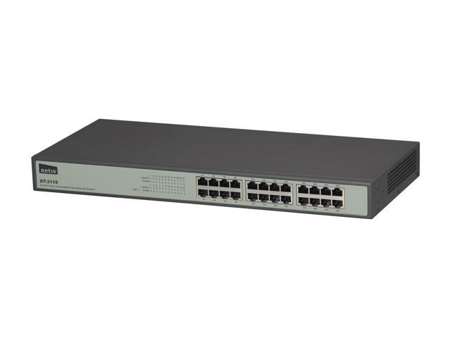 NETIS ST3124 (ST-3115) Unmanaged 24 Port Fast Ethernet Rackmount Switch
