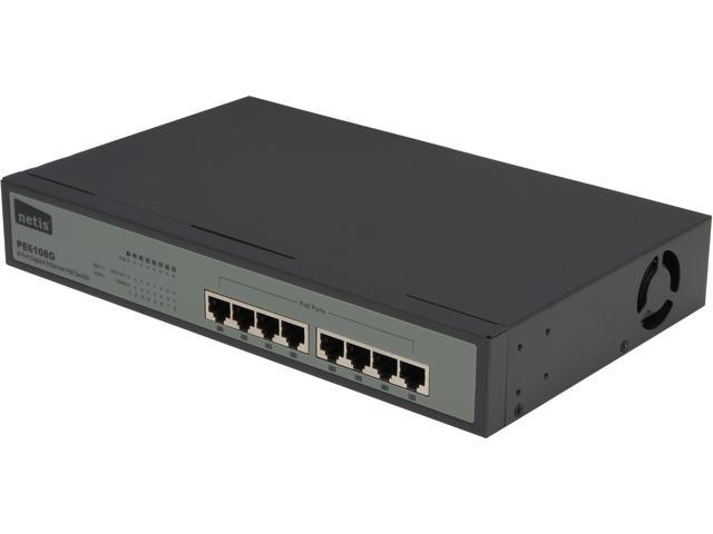 NETIS PE6108G Unmanaged 8-Port Gigabit Switch with 8 PoE Port 120W IEEE802.3af/at