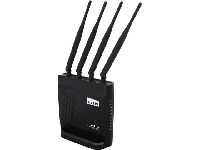 Netis Wireless AC1200 High Gain All-in-One Dual Band Gigabit Router Repeater Client with Four Enhanced 5 dBi Antennas (WF2780)