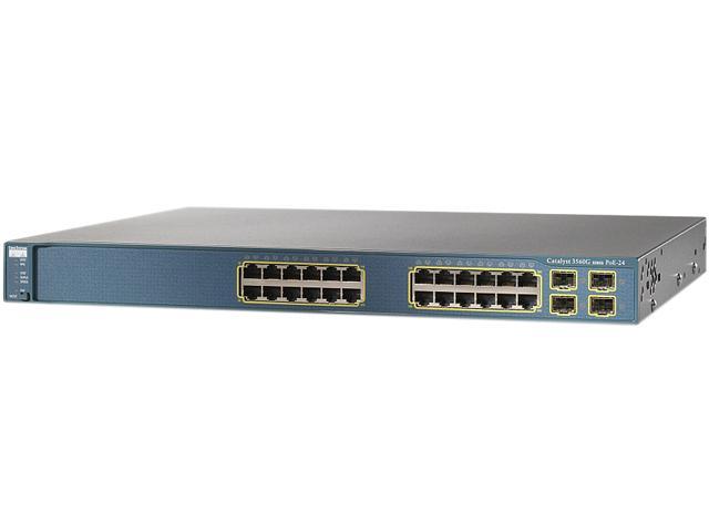 Cisco WS-C3560G-24PS-S Catalyst 3560G-24PS 24 Ports Switch Renewed 