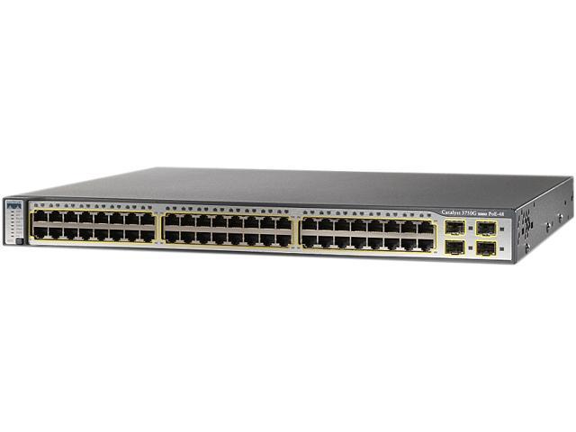 CISCO Catalyst WS-C3750G-48PS-S Stackable Gigabit Ethernet Switch (Grade-A)