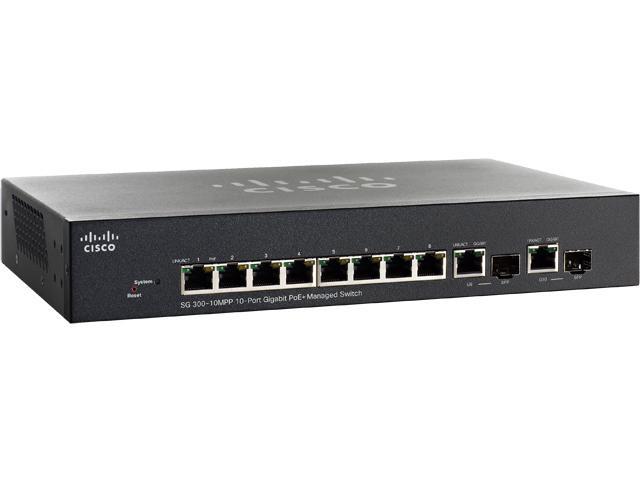 Cisco SG300-10MPP 10-Port Gigabit Max PoE+ Managed Switch