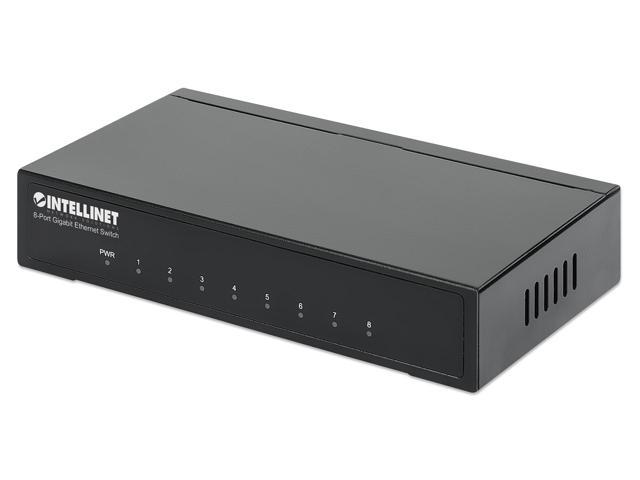 Intellinet 8-Port Gigabit Ethernet Switch, Desktop size, Metal Housing, IEEE 802.3az (Energy Efficient Ethernet)