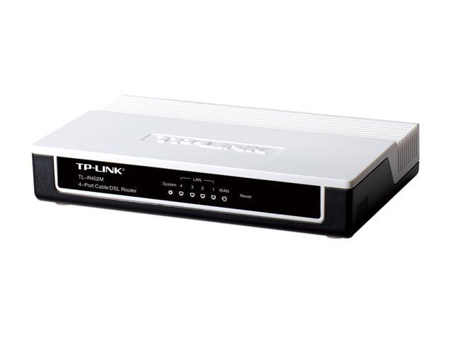 TP-Link TL-R402M 4-Port Cable/DSL Router 1 x 10/100Mbps WAN Ports 4 x 10/100Mbps LAN Ports