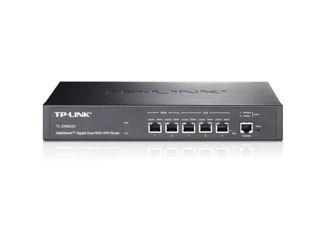 TP-LINK SafeStream TL-ER6020 Gigabit Dual-WAN VPN Router 2 x 10/100/1000Mbps WAN Ports 2 x 10/100/1000Mbps LAN Ports