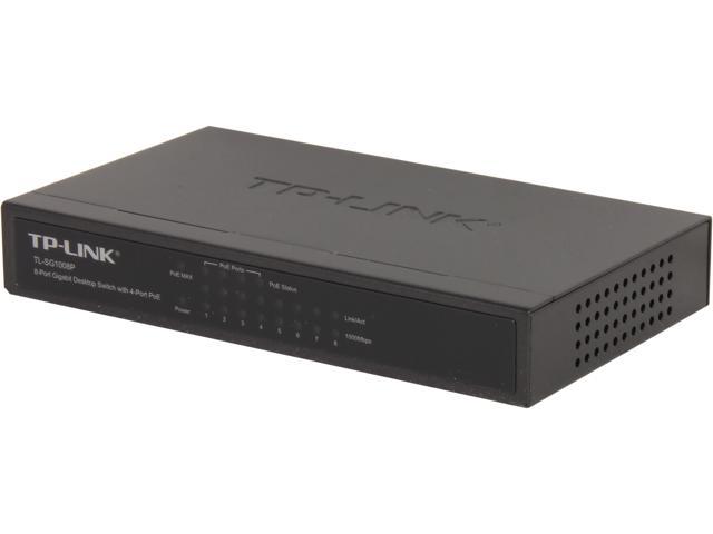 TP-Link TL-SG1008P V4 | 8 Port Gigabit PoE Switch | 4 PoE+ Ports @64W | Desktop | Plug & Play | Sturdy Metal w/ Shielded Ports | Fanless | Limited Lifetime Protection | QoS & IGMP Snooping | Unmanaged