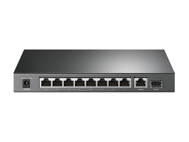 TP-Link 8 Port Gigabit PoE Switch | 8 PoE+ Ports @63W, w/ 1 Gigabit Port  and 1 SFP Slot | Desktop | Plug & Play | Support QoS and IGMP (TL-SG1210P)