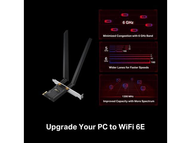 TP-Link Archer TXE72E PCI Express AXE5400 Wi-Fi 6E Bluetooth 5.3 PCIe  Adapter