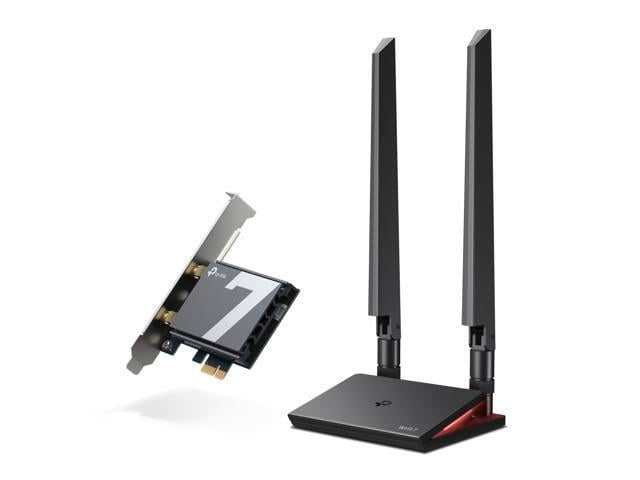 TP-Link WiFi 7 BE9300 PCIe WiFi Card for Desktop PC(Archer TBE550E), Tri-Band Wireless Adapter with MLO, LED, Bluetooth 5.4, WPA3, Ultra-Low Latency, Easy Installation, Multicolor status LED