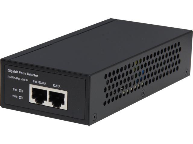 Rosewill RNWA-PoE-1000 Gigabit Metal PoE+ Injector - 802.3af & 802.3at Compliance, 30W, for IP Cameras, Wireless AP, VoIP Phone and More