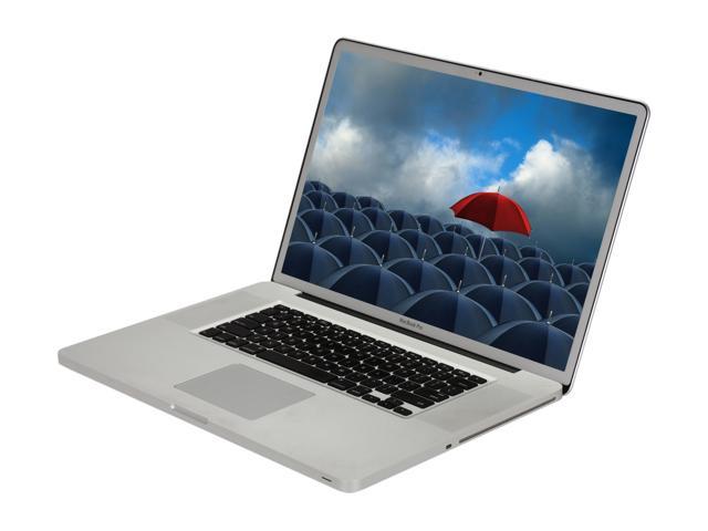 Apple Laptop MacBook Pro 2.80GHz 4GB Memory 500GB HDD NVIDIA GeForce 9600M GT and NVIDIA GeForce 9400M 17.0" Mac OS X 10.6 Snow Leopard MC227LL/A-R