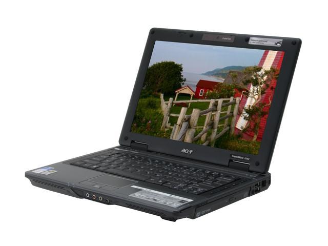 Acer Laptop TravelMate Intel Core 2 Duo T7300 1GB Memory 120GB HDD Intel GMA X3100 12.1" Windows XP Professional TM6292-6700
