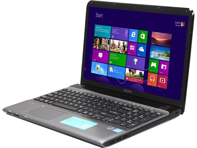 SONY Laptop VAIO E Series Intel Core i5-3230M 4GB Memory 500GB HDD Intel HD Graphics 4000 15.5" Windows 8 64-Bit SVE1513MCXS
