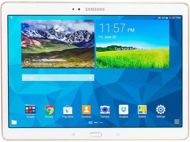 SAMSUNG Galaxy Tab S 10.5 - Exynos 5 Octa Core 3 GB Memory 16 GB 10.5” Touchscreen Tablet Android 4.4, Dazzling White (SM-T800NZWAXAR)