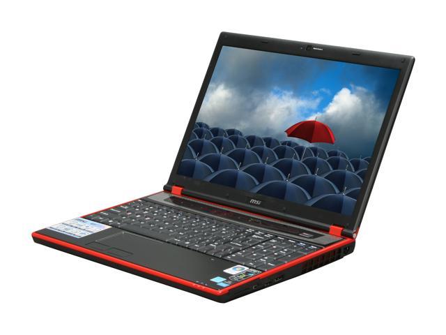 MSI Laptop GX630-028US AMD Athlon X2 QL-62 (2.00GHz) 4GB Memory 250GB HDD NVIDIA GeForce 9600M GT 15.4" Windows Vista Home Premium