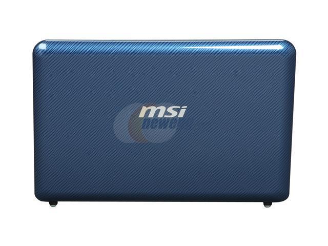 MSI Wind L1350-436US Blue Intel Atom N450(1.66 GHz) 10.0" WSVGA 1GB Memory 160GB HDD Netbook