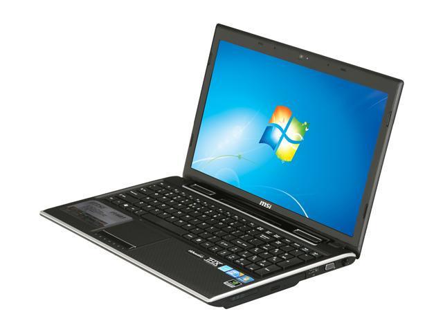 MSI Laptop Intel Core i5 1st Gen 480M (2.66GHz) 4GB Memory 500GB HDD NVIDIA GeForce GT 425M 15.6" Windows 7 Home Premium 64-bit FX603-019US