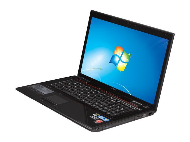 MSI Laptop GE Series GE700NC-003US Intel Core i7 3rd Gen 3610QM (2.30GHz) 8GB Memory 750GB HDD NVIDIA GeForce GT 650M 17.3" Windows 7 Home Premium 64-Bit