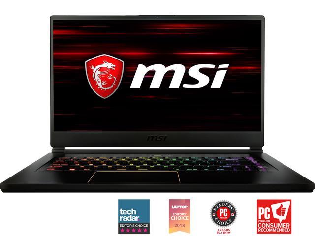 MSI GS Series GS65 Stealth THIN-053 15.6" 144 Hz FHD GTX 1070 8 GB VRAM i7-8750H 32 GB Memory 512 GB NVMe SSD Windows 10 Pro 64-Bit Gaming Laptop