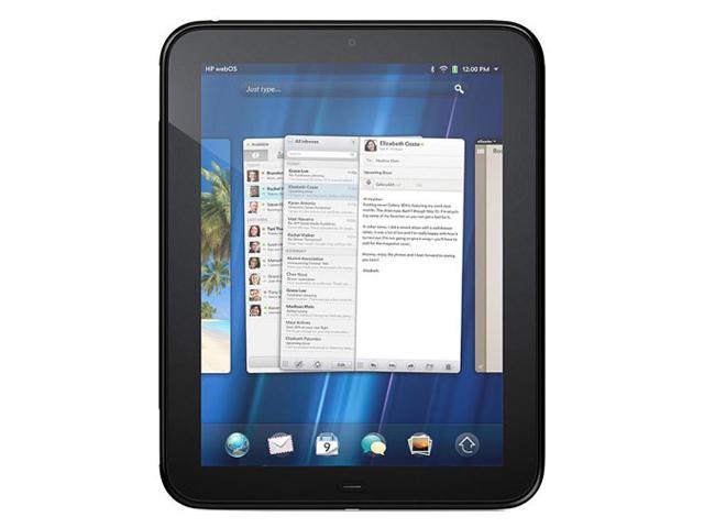 HP TouchPad Wi-Fi 32GB Qualcomm Snapdragon dual-core APQ8060 (1.2GHz) 1GB Memory 9.7" 1024 x 768 Tablet - Black HP webOS 3.0