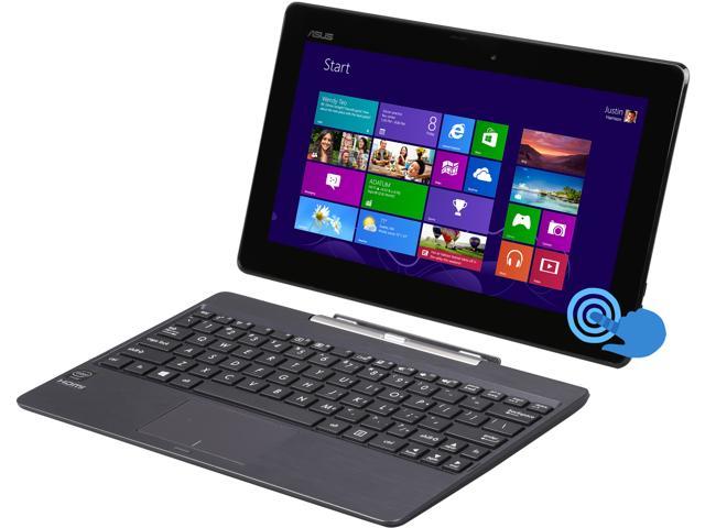 Asus 2-in-1 Transformer Book T100TA-B2-GR Intel Z3775 Quad Core 2GB RAM, 32GB SSD Storage, 10.1” MultiTouch 2-in1 Notebook/ Tablet with Keyboard/Dock, Windows 8.1 – Gray - Certified Refurbished