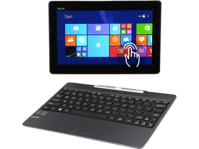 Asus Transformer Book T100 10.1" 2-in-1 Tablet with Dock, Quad Core Intel Atom Bay Trail Z3735F 1.33 GHz (1.83 GHz Burst), 1 GB Memory, 32 GB Storage, Windows 8.1
