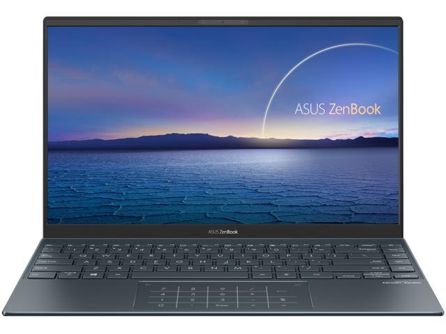 ASUS ZenBook 14 Ultra-Slim Laptop 14" Full HD NanoEdge Bezel, Intel Core i7-1065G7, 8 GB RAM, 512 GB PCIe SSD, NumberPad, Thunderbolt 3, Windows 10 Home, Pine Grey, UX425JA-EB71