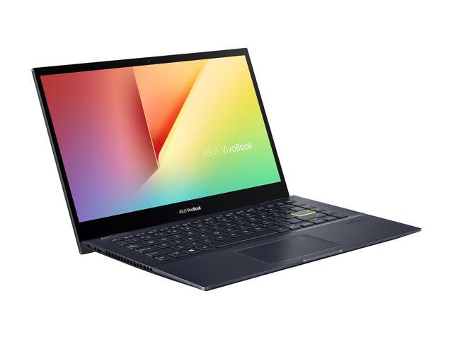 ASUS VivoBook Flip 14 Thin and Light 2-in-1 Laptop, 14" FHD Touch Display, AMD Ryzen 7 4700U, 8 GB DDR4 RAM, 512 GB SSD, Glossy, Stylus, Windows 10 Home, Fingerprint Reader, Bespoke Black, TM420IA-DB71T