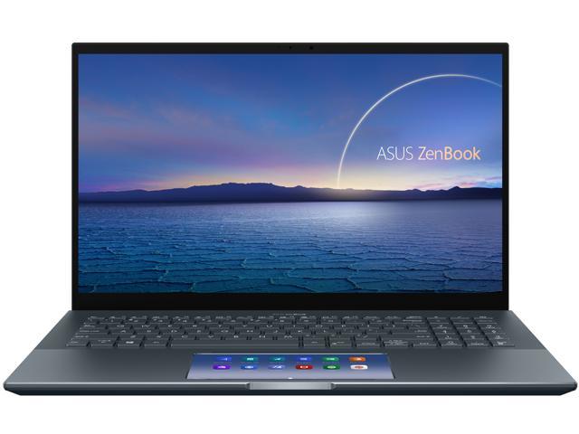 ASUS ZenBook 15 Ultra-Slim Laptop 15.6" FHD NanoEdge Bezel Touch Display, Intel Core i7-10750H, GeForce GTX 1650 Ti, 16GB RAM, 1TB PCIe SSD, Innovative ScreenPad 2.0, Thunderbolt 3, Windows 10 Pro, Pine Grey, UX535LI-XH77T