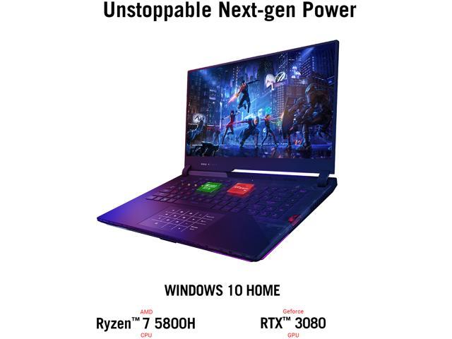 ASUS ROG Strix Scar 15 (2021) Gaming Laptop, 15.6" 300Hz IPS Type FHD, NVIDIA GeForce RTX 3080 Laptop GPU, AMD Ryzen 7 5800H, 16GB DDR4, 1TB PCIe SSD, Opti-Mechanical Per-Key RGB Keyboard, Windows 10, G533QS-DS76