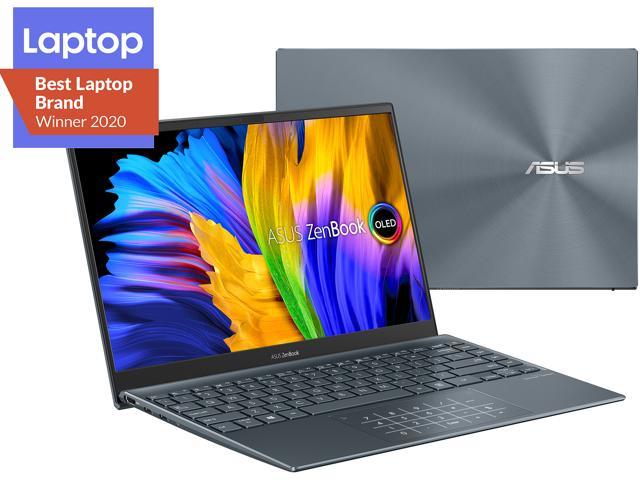 ASUS ZenBook 13 Ultra-Slim Laptop, 13.3" OLED FHD NanoEdge, Intel Core i5-1135G7, 8GB RAM, 256GB SSD, NumberPad, Thunderbolt 4, Wi-Fi 6, Windows 10, AI Noise-Cancellation, Pine Grey, UX325EA-DS51