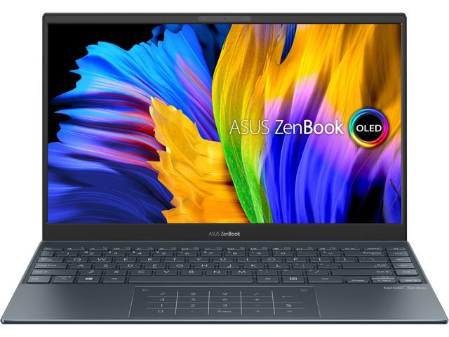 ASUS ZenBook 13 Ultra-Slim Laptop, 13.3" OLED FHD NanoEdge Bezel Display, AMD Ryzen 7 5700U, 8GB LPDDR4X RAM, 512GB PCIe SSD, NumberPad, Wi-Fi 5, Windows 10 Home, Pine Grey, UM325UA-DS71