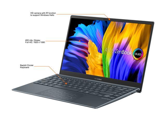 ASUS ZenBook 13 Ultra-Slim Laptop 13.3” OLED FHD NanoEdge Bezel Display AMD  Ryzen 5700U 8GB LPDDR4X RAM 512GB PCIe SSD NumberPad Wi-Fi