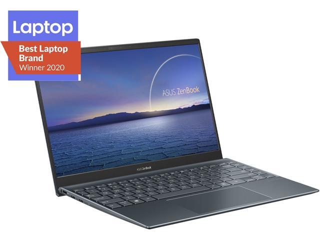 ASUS ZenBook 14 Ultra-Slim Laptop 14" Full HD NanoEdge Display, Intel Core i5-1135G7, 8GB RAM, 512GB PCIe SSD, NumberPad, Thunderbolt 4, Windows 10 Home, AI Noise-cancellation, Pine Grey, UX425EA-EH51