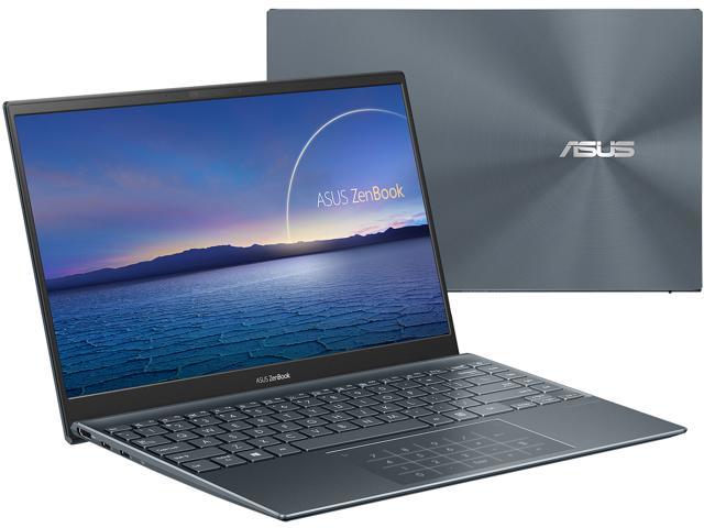ASUS ZenBook 14 Ultra-Slim Laptop 14" Full HD NanoEdge Bezel Display, AMD Ryzen 5 5600H CPU, AMD Radeon Graphics, 8GB RAM, 512GB PCIe SSD, NumberPad, Windows 10 Home, Pine Grey, UM425QA-ES51