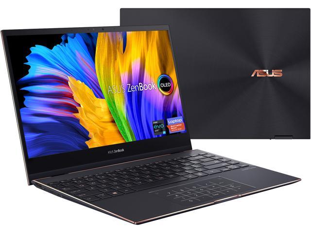 ASUS ZenBook Flip S13 OLED Ultra Slim Laptop, 13.3" 4K Touch, Intel Evo Platform Core i7-1165G7 CPU, 16GB RAM, 1TB SSD, Thunderbolt4, TPM, Windows 10 Pro, AI Noise-cancellation, Jade Black, UX371EA-XB